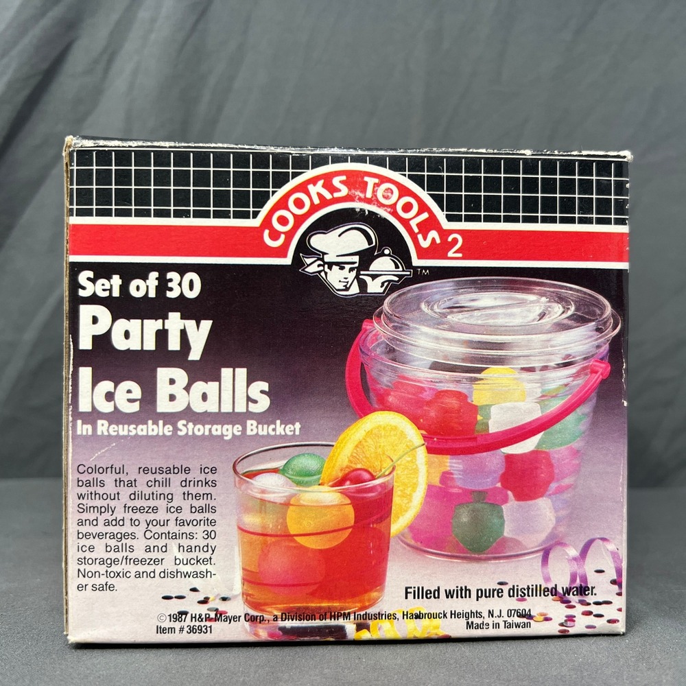 Cooks Tools Party Ice Balls 30 Count Multicolor Reusable Vintage 1987